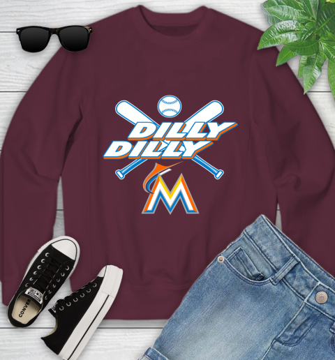 MLB Miami Marlins Dilly Dilly Baseball Sports Youth Sweatshirt 5