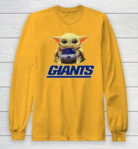 NFL Football New York Giants Baby Yoda Star Wars Long Sleeve T-Shirt 3