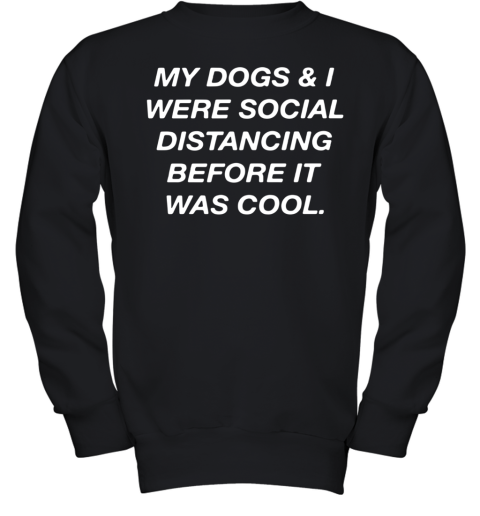 My Dogs And I Were Social Distancing Before It Was Cool Youth Sweatshirt