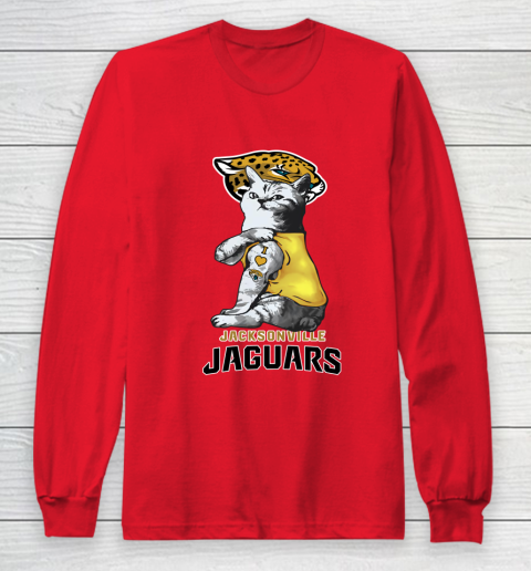 NFL Football My Cat Loves Jacksonville Jaguars Long Sleeve T-Shirt 7