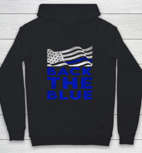 BACK THE BLUE Thin Blue Line Youth Hoodie