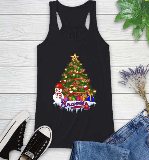 Atlanta Braves Merry Christmas MLB Baseball Sports Racerback Tank 2