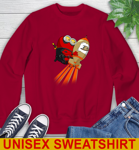 NHL Hockey Anaheim Ducks Deadpool Minion Marvel Shirt Sweatshirt 9
