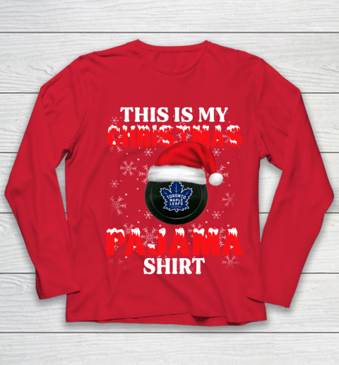 Toronto Maple Leafs This Is My Christmas Pajama Shirt NHL Youth Long Sleeve 8