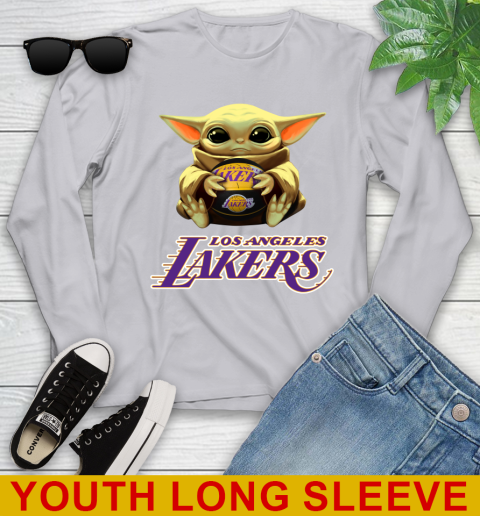 NBA Basketball Los Angeles Lakers Star Wars Baby Yoda Shirt 127