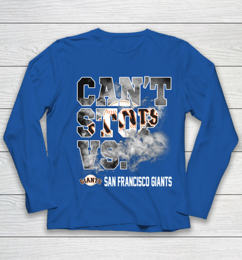 MLB San Francisco Giants Baseball Can't Stop Vs Giants Youth Long Sleeve 7
