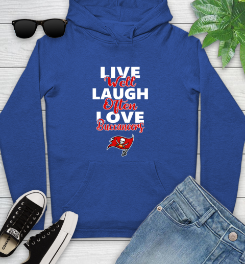 NFL Football Tampa Bay Buccaneers Live Well Laugh Often Love Shirt Youth Hoodie 9