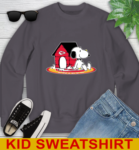 NFL Football Kansas City Chiefs Snoopy The Peanuts Movie Shirt Youth Sweatshirt 6