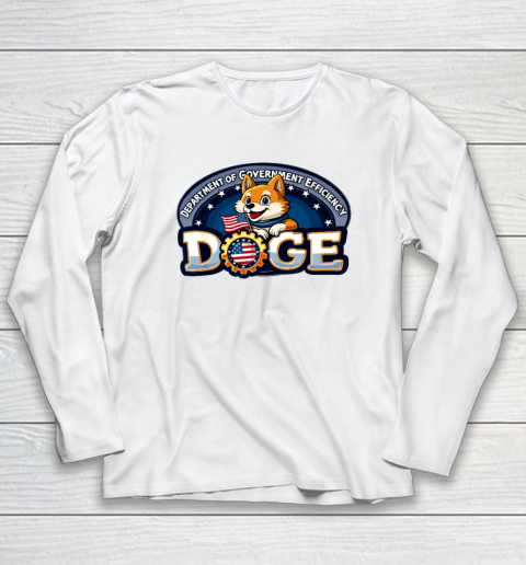 Funny DOGE Crypto Meme Department of Government Efficiency Long Sleeve T-Shirt