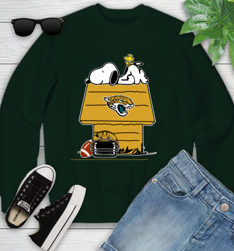 Jacksonville Jaguars NFL Football Snoopy Woodstock The Peanuts Movie Youth Sweatshirt 10