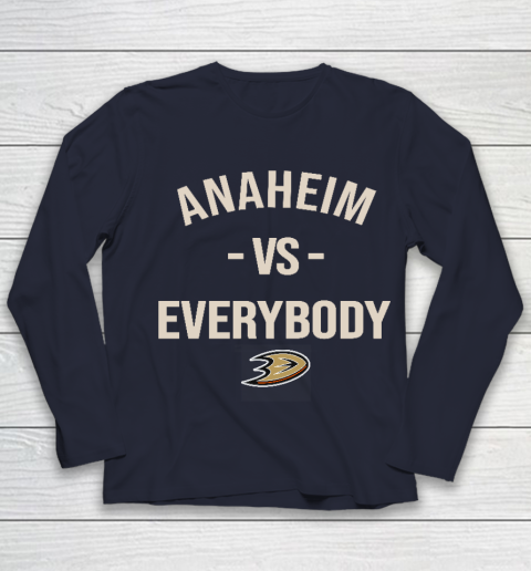 Anaheim Ducks Vs Everybody Youth Long Sleeve 2