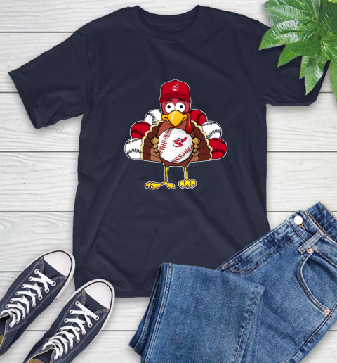 Cleveland Indians Turkey thanksgiving T-Shirt 4
