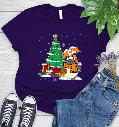 New York Knicks NBA Basketball Cute Tonari No Totoro Christmas Sports Women's T-Shirt 4
