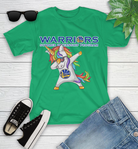 Golden State Warriors NBA Basketball Funny Unicorn Dabbing Sports Youth T-Shirt 6