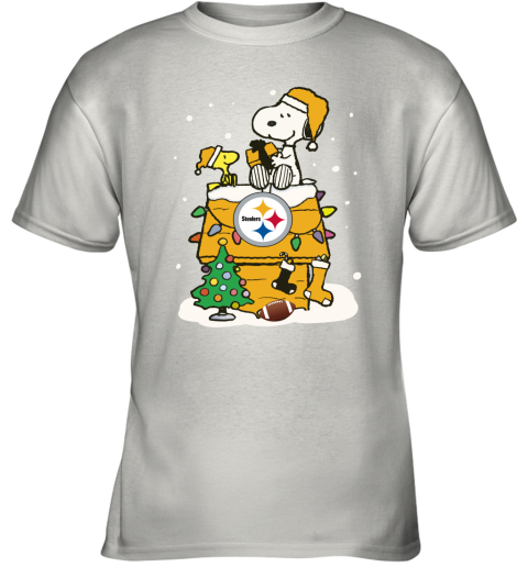 A Happy Christmas With Pitburg Steelers Snoopy Youth T-Shirt