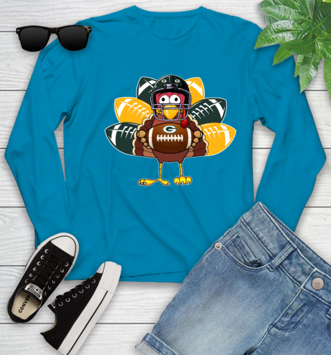 Green Bay Packers Turkey Thanksgiving Day Youth Long Sleeve 7