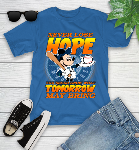 Seattle Mariners MLB Baseball Mickey Disney Never Lose Hope Youth T-Shirt 12
