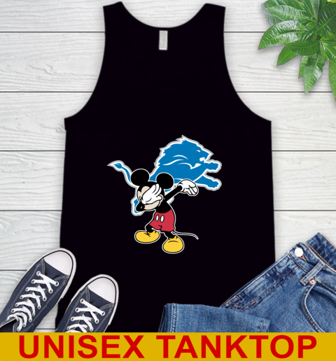 Detroit Lions NFL Football Dabbing Mickey Disney Sports Tank Top 2