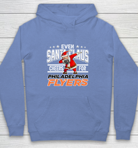 Philadelphia Flyers Even Santa Claus Cheers For Christmas NHL Youth Hoodie 8