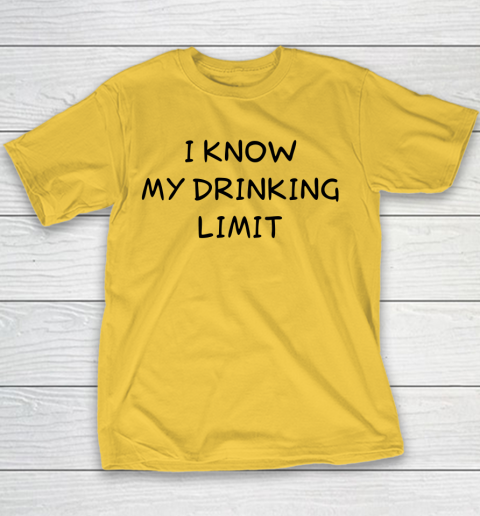 White Lie Shirt I Know My Drinking Limit Funny Party Youth T-Shirt 3