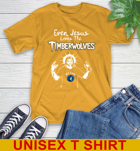 Minnesota Timberwolves NBA Basketball Even Jesus Loves The Timberwolves Shirt T-Shirt 2