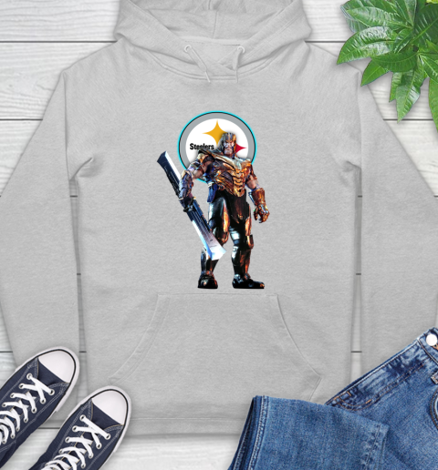 NFL Thanos Gauntlet Avengers Endgame Football Pittsburgh Steelers Hoodie 6