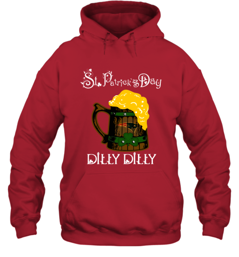 NFL New England Patriots St Patrick's Day Dilly Dilly Beer Football Sports mG1GuoMRUYk hoodie 23 95 151514 front red