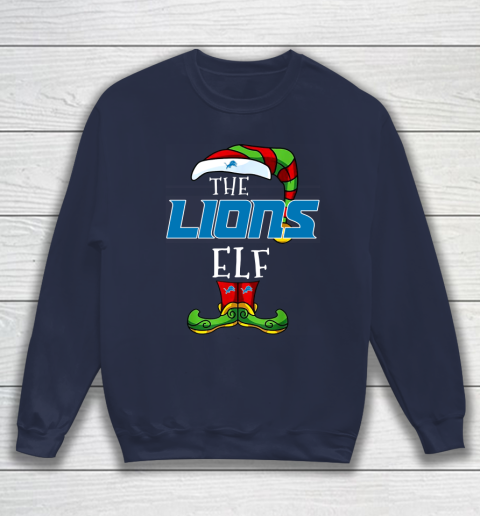 Detroit Lions Christmas ELF Funny NFL Sweatshirt 2