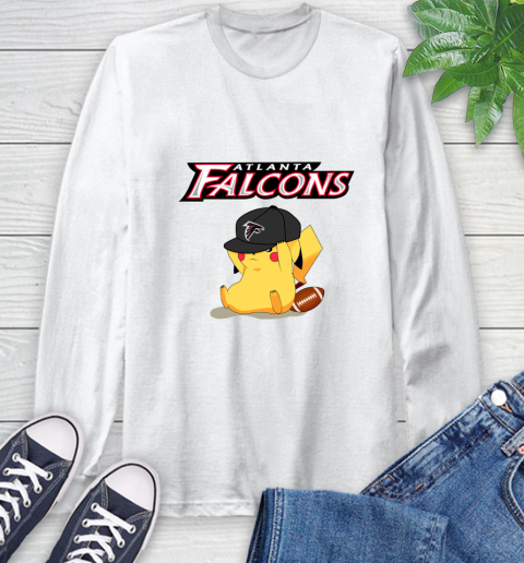 NFL Pikachu Football Sports Atlanta Falcons Long Sleeve T-Shirt