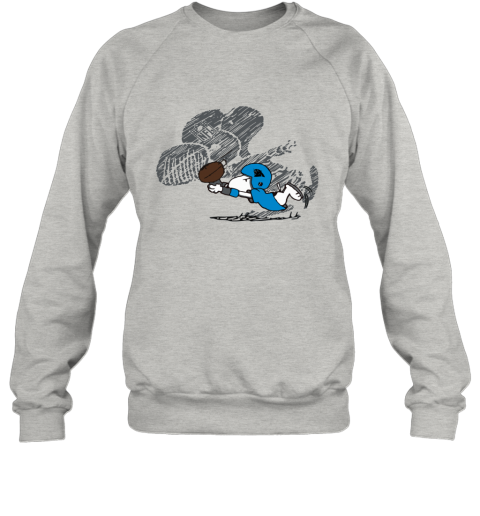 j9ca carolina panthers snoopy plays the football game sweatshirt 35 front ash