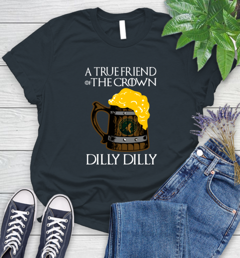 NBA Minnesota Timberwolves A True Friend Of The Crown Game Of Thrones Beer Dilly Dilly Basketball_000 Women's T-Shirt 8