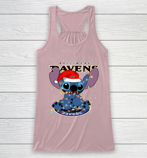 Baltimore Ravens NFL Football noel stitch Christmas Racerback Tank 5