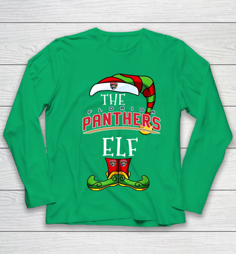 Florida Panthers Christmas ELF Funny NHL Youth Long Sleeve 4