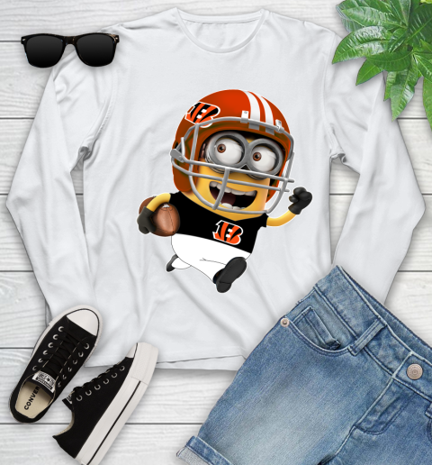 NFL Cincinnati Bengals Minions Disney Football Sports Youth Long Sleeve