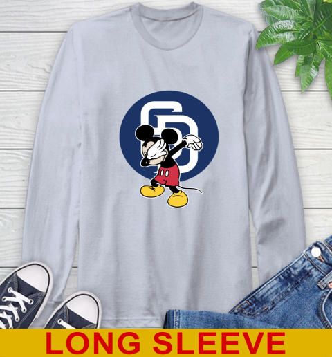San Diego Padres MLB Baseball Dabbing Mickey Disney Sports Long Sleeve T-Shirt 6