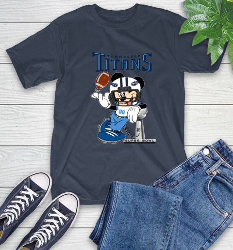 NFL Tennessee Titans Mickey Mouse Disney Super Bowl Football T Shirt T-Shirt 4