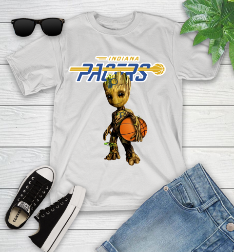 Indiana Pacers NBA Basketball Groot Marvel Guardians Of The Galaxy Youth T-Shirt