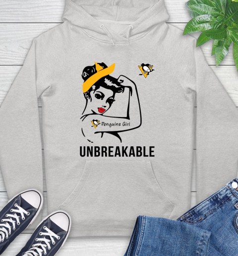 NHL Pittsburgh Penguins Girl Unbreakable Hockey Sports Hoodie