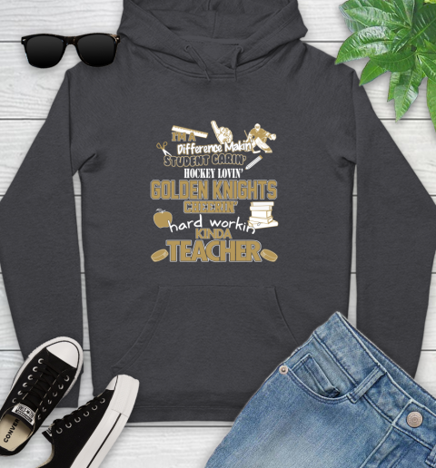 Vegas Golden Knights NHL I'm A Difference Making Student Caring Hockey Loving Kinda Teacher Youth Hoodie 8