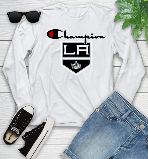 NHL Hockey Los Angeles Kings Champion Shirt Youth Long Sleeve
