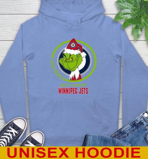 Winnipeg Jets NHL Christmas Grinch I Hate People But I Love My Favorite Hockey Team Hoodie 11