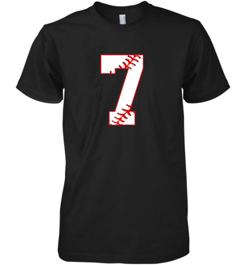 Cute Seventh Birthday Party 7th Baseball Shirt Born 2012 Premium Men's T-Shirt