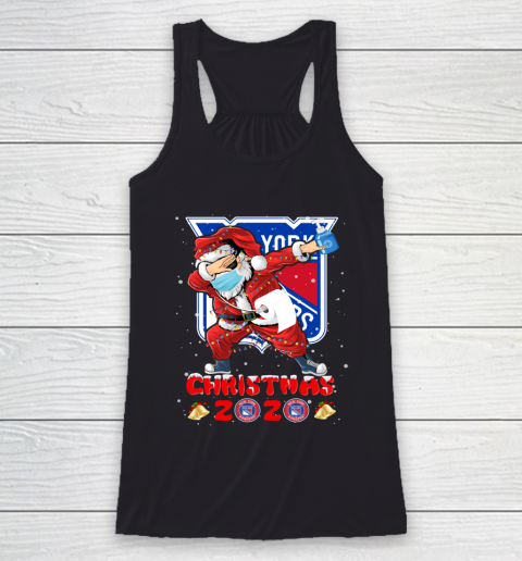 New York Rangers Funny Santa Claus Dabbing Christmas 2020 NHL Racerback Tank