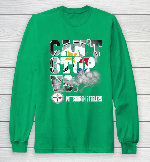 NFL Pittsburgh Steelers Can't Stop Vs Long Sleeve T-Shirt 4