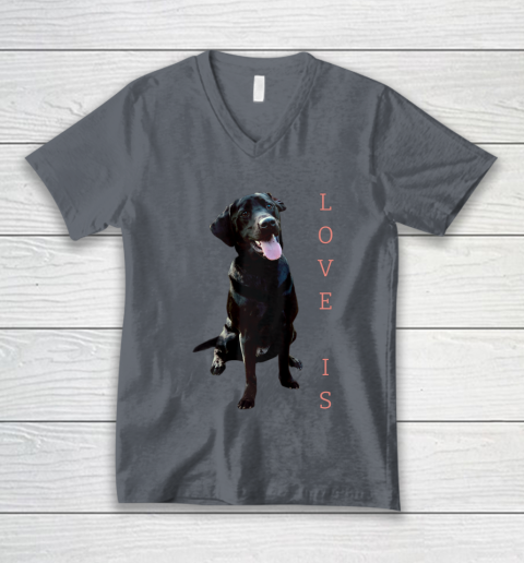 Dog Mom Shirt Labrador Retriever Shirt Women Men Kids Black Lab Dog Mom V-Neck T-Shirt 4