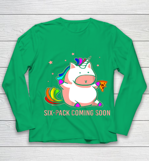 Unicorn Six Pack Funny Cute Shirt Coming Soon Fat Unicorn Youth Long Sleeve 4