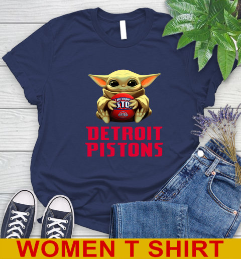 NBA Basketball Detroit Pistons Star Wars Baby Yoda Shirt 100