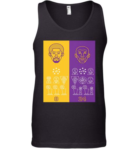 8 24 Kobe Bryant Title Collection Trophies Championship Tank Top