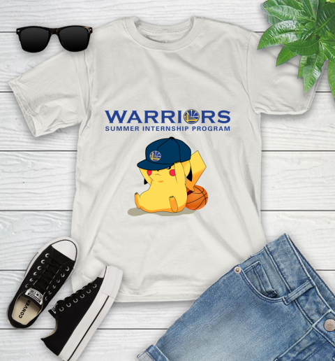 NBA Pikachu Basketball Sports Golden State Warriors Youth T-Shirt 12