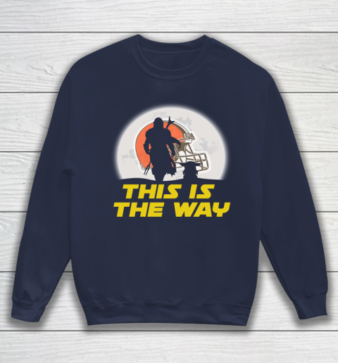 Cleveland Browns NFL Football Star Wars Yoda And Mandalorian This Is The Way Sweatshirt 2